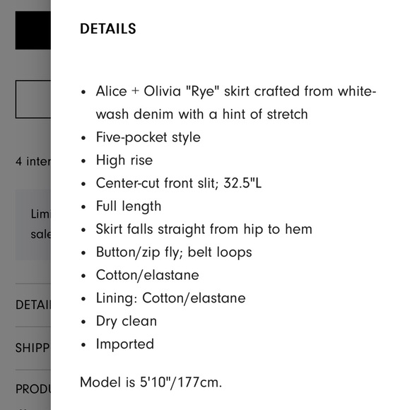 Alice and Olivia Rye denim skirt - Picture 14 of 16